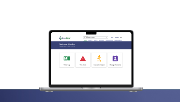 senior living visitor management data dashboard
